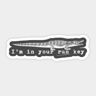 Run key gator Sticker